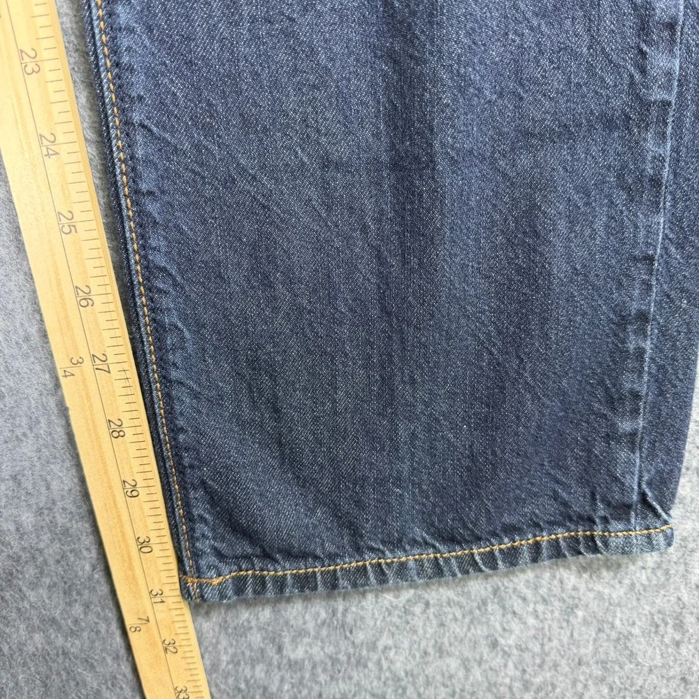 Volcom Jeans Mens 36 Blue Solver Modern Straight Dark Wash Cotton Denim A193181V